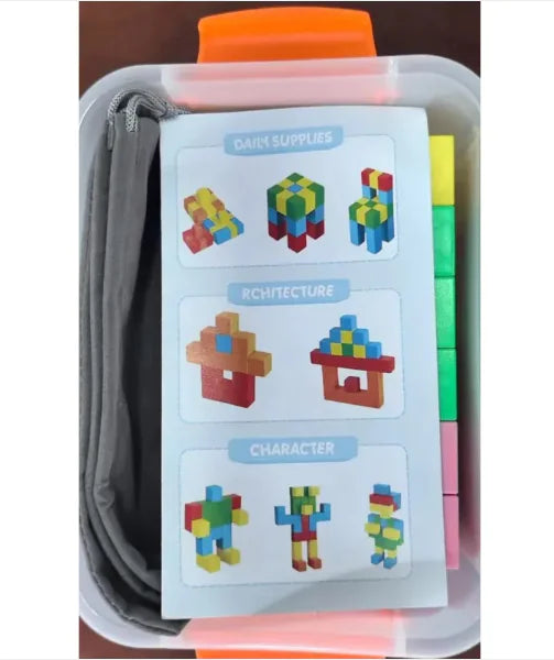 60PCS Storage Box 35mm Magnetic Building Blocks Magic Cube Children