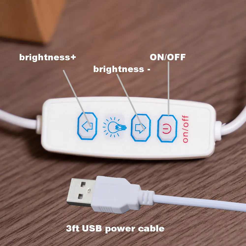 Smart Solid Wood LED Night Light - Unique USB Table Lamp