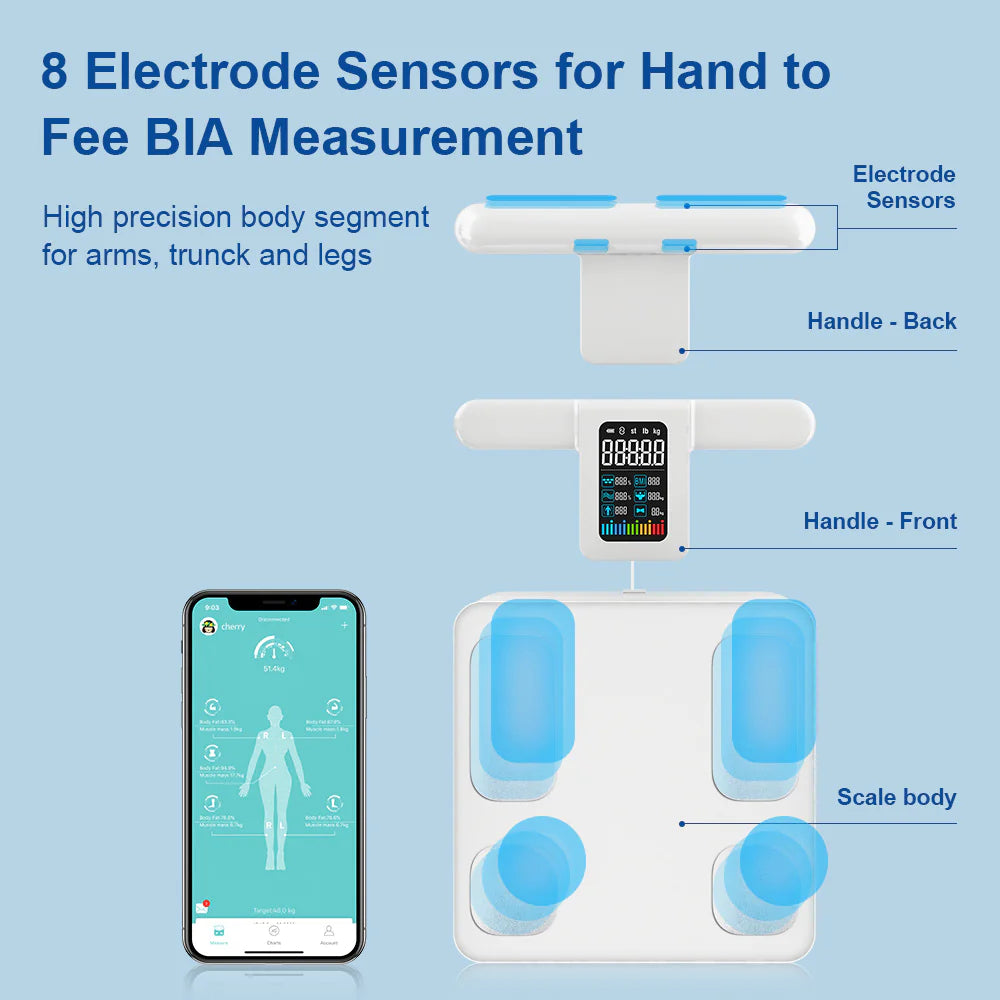 8-Electrode Smart Body Fat Analyzer