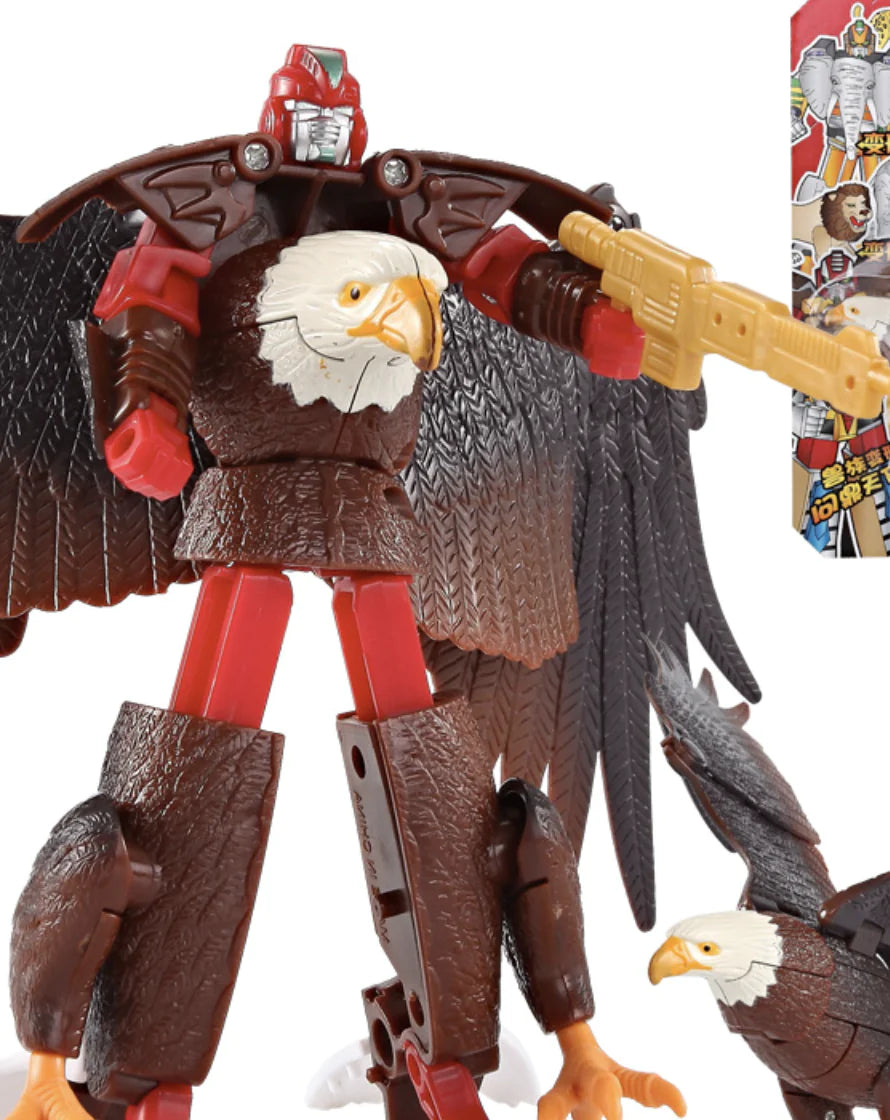 Animal Robot Toys: Lion, Tiger, Eagle Transforming Set