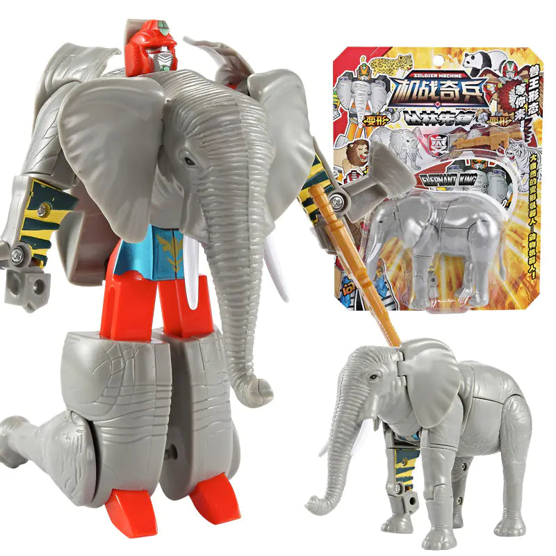 Animal Robot Toys: Lion, Tiger, Eagle Transforming Set